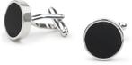 Manchetknoop Studs Rond Zilver Zwart maat  Heren, Handtassen en Accessoires, Manchetknopen, Verzenden, Nieuw