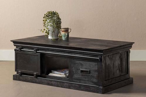 Salontafel Mangohout Milan 120 Zwart, Maison & Meubles, Tables | Tables de salon, Envoi
