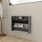 vidaXL Wandschoenenkast 80x18x60 cm bewerkt hout hoogglans, Verzenden, Nieuw