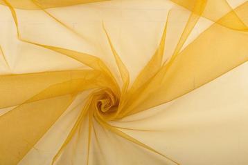 Organza stof goud - Polyester stof 40m op rol, Verzenden