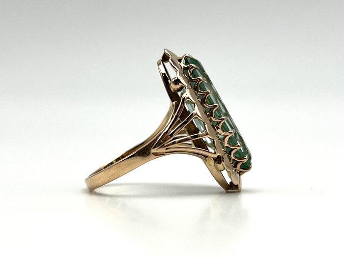 Ring - 18 karaat Roségoud - 4.80ct. tw. Quartz, Handtassen en Accessoires, Ringen