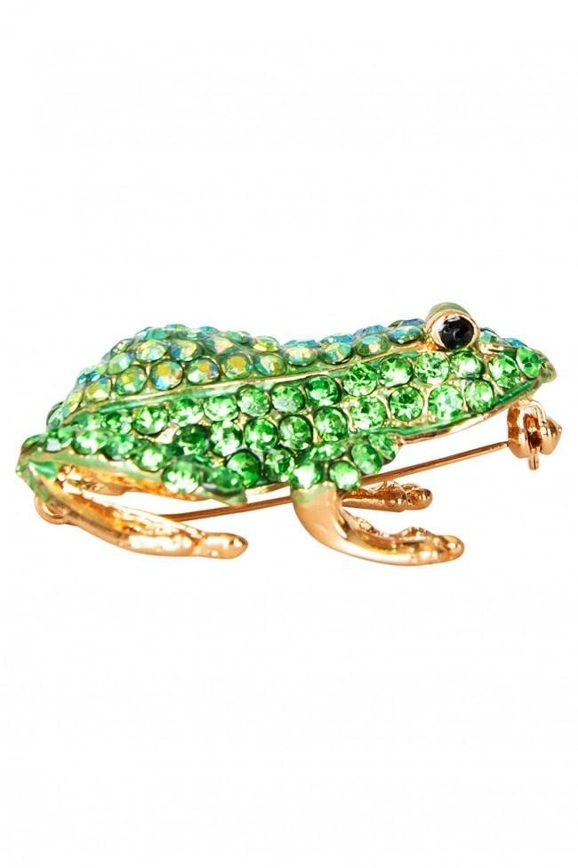 Broche Kikker 5X4.5Cm, Hobby en Vrije tijd, Feestartikelen, Nieuw, Verzenden