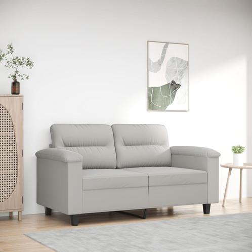 vidaXL Tweezitsbank 120 cm microvezelstof lichtgrijs, Huis en Inrichting, Zetels | Zetels, Nieuw, Verzenden