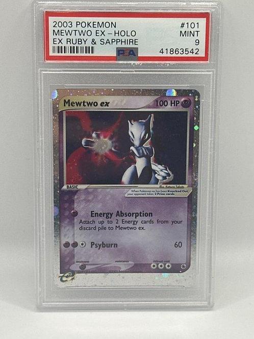 Pokémon - 1 Graded card - mewtwo ex Ruby sapphire - PSA 9, Hobby en Vrije tijd, Verzamelkaartspellen | Pokémon