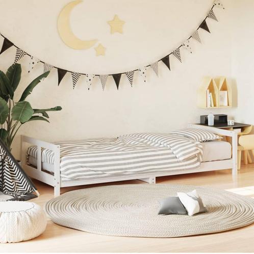 vidaXL Kinderbedframe 80x200 cm massief grenenhout wit, Kinderen en Baby's, Kinderkamer | Bedden, Nieuw, Verzenden