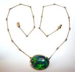 Halsketting - 14 karaat Geel goud - 12.50ct. tw. Opaal -, Nieuw