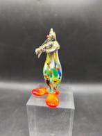 Angini - Figure - Clown - Argent, Vetro Murano, Antiek en Kunst