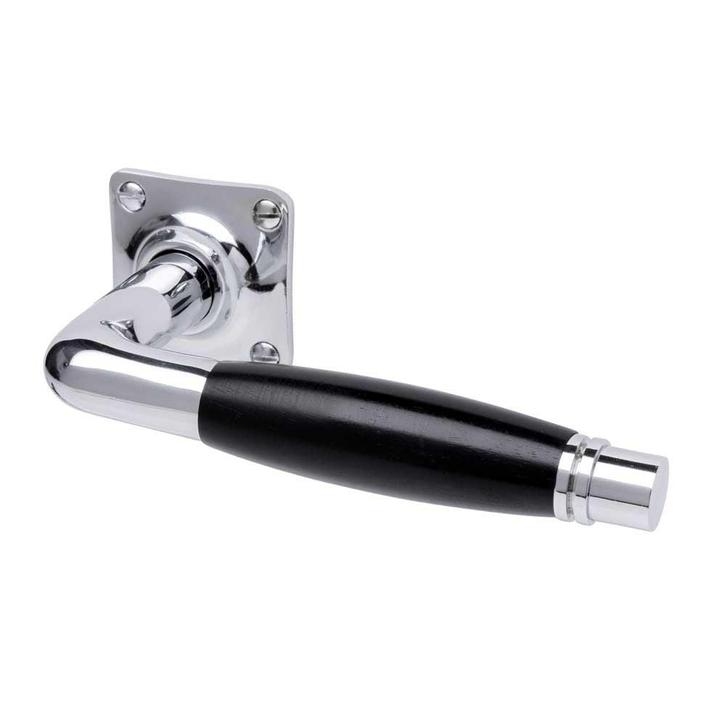 Deurklink - Deco glanzend nikkel vierkante rozet, Doe-het-zelf en Bouw, Hang- en Sluitwerk, Klink of Kruk, Nieuw, Koper of Messing