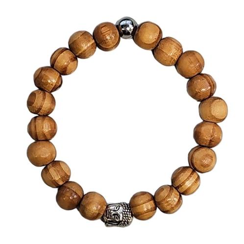 Fako Bijoux® - Armband - Sandelhout - Buddha - 10 mm -, Handtassen en Accessoires, Armbanden, Verzenden