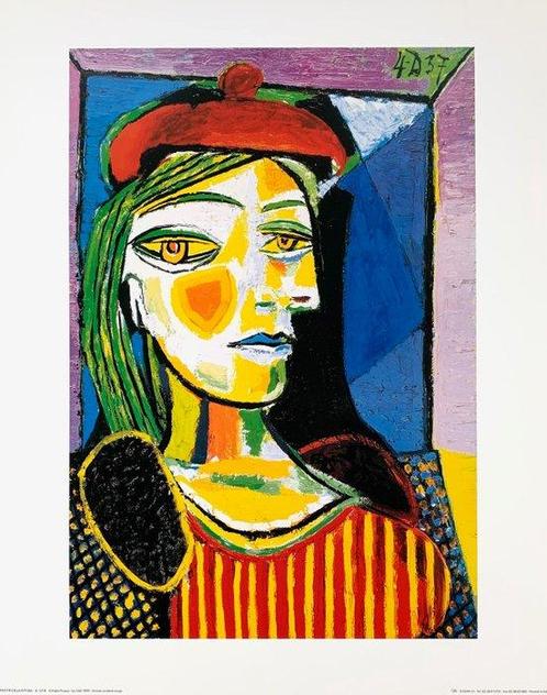 Pablo Picasso (1881-1973) - Girl With Red Beret - Artprint -, Antiquités & Art, Art | Dessins & Photographie