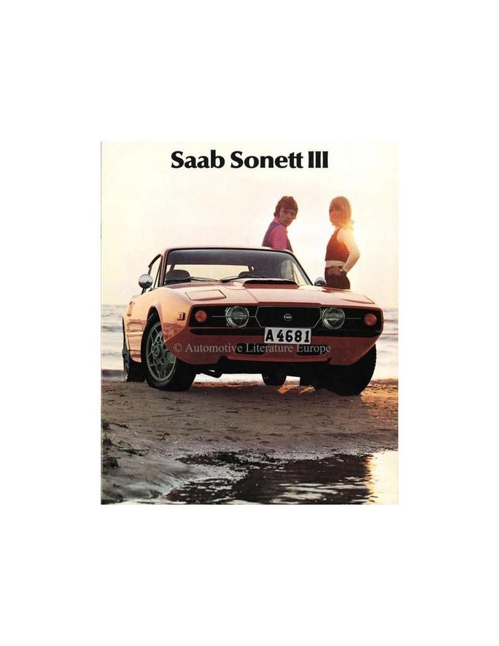 1972 SAAB SONETT BROCHURE ENGELS (USA), Boeken, Auto's | Folders en Tijdschriften, Ophalen of Verzenden