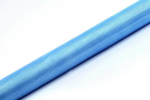 Lichtblauwe Organza Stof 36cm 9m, Hobby en Vrije tijd, Feestartikelen, Nieuw, Verzenden