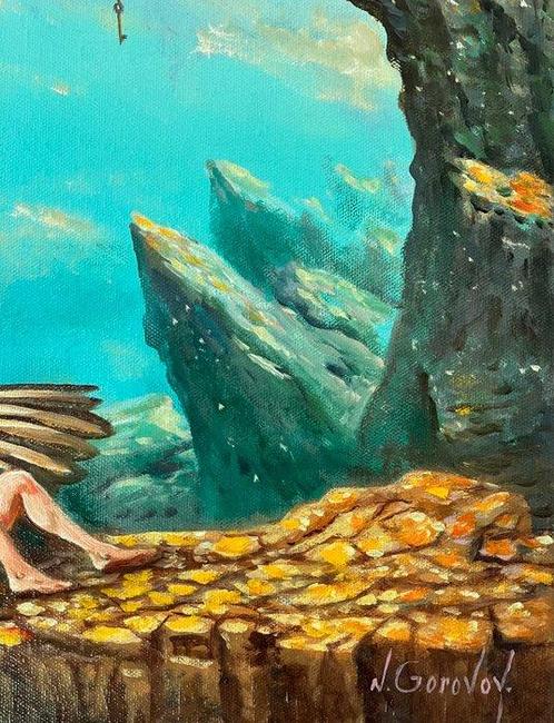 Nikolay Gorovoy (1953) - The Fall of Icarus, Antiek en Kunst, Kunst | Schilderijen | Modern
