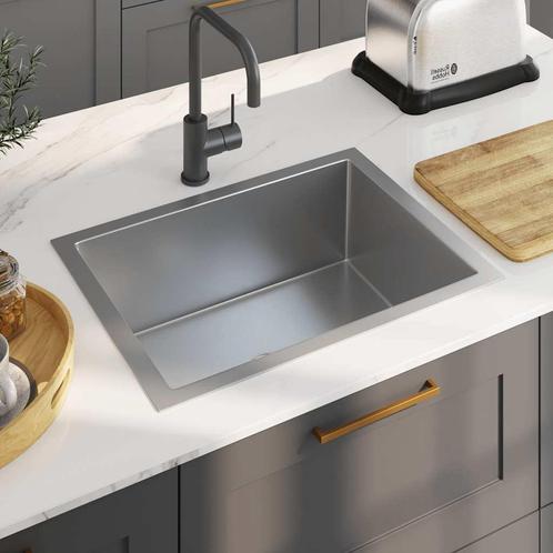 vidaXL Gootsteen handgemaakt roestvrij staal, Huis en Inrichting, Keuken | Keukenelementen, Nieuw, Verzenden