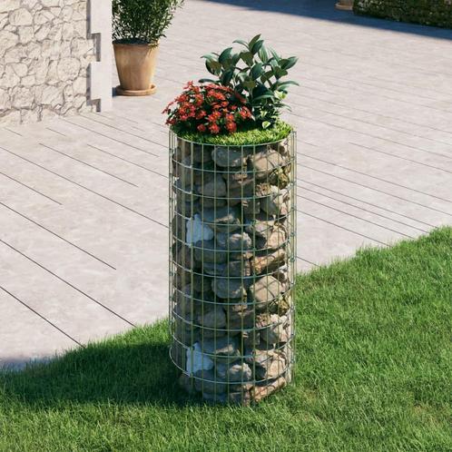 vidaXL Gabion paal rond Ø50x100 cm gegalvaniseerd staal, Jardin & Terrasse, Clôtures de jardin, Envoi