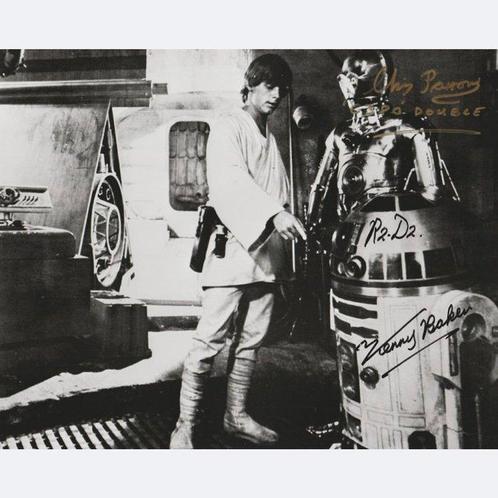 Star Wars - Signed by Kenny Baker (+) (R2-D2) and Chris, Verzamelen, Film en Tv