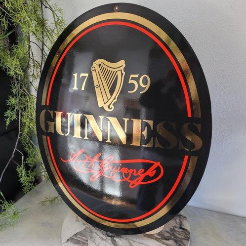 Guinness, Emaille Reclamebord, Boos & Hahn, 1980 - Enseigne, Antiek en Kunst, Antiek | Wandborden en Tegels