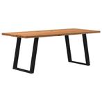 vidaXL Eettafel rechthoekig 200x90x74 cm massief eikenhout, Huis en Inrichting, Tafels | Eettafels, Verzenden, Nieuw