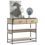 vidaXL Wandtafel 90x35x80 cm bewerkt hout sonoma, Huis en Inrichting, Tafels | Bijzettafels, Verzenden, Nieuw