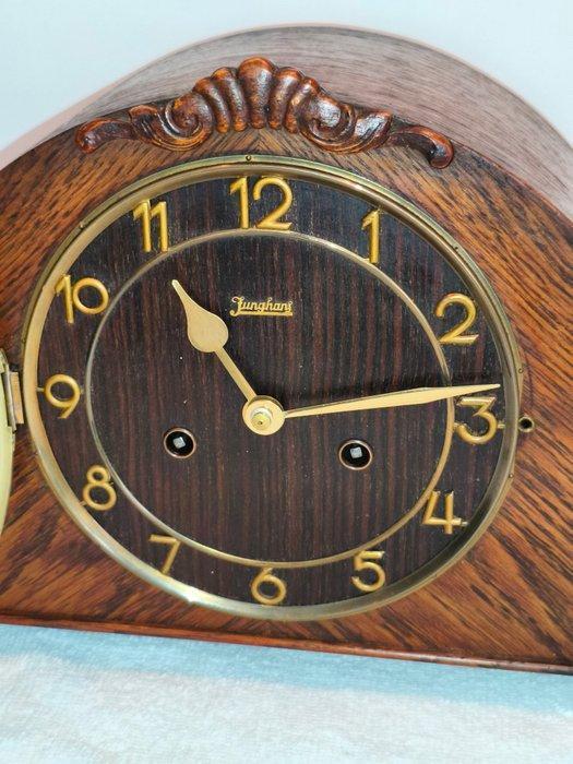 Art - Deco Pendule - junghans - Art Deco - Coromandel, Eik -, Antiquités & Art, Antiquités | Horloges