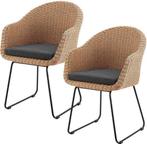 2dekans | Juskys 2 stuks Rotan Tuinstoelen / Kuipstoelen, Ophalen of Verzenden, Nieuw
