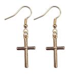 Fako Bijoux® - Oorbellen - Kruisjes - 13x45mm - Goudkleurig, Verzenden, Nieuw