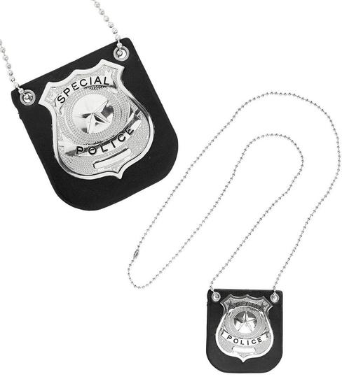 Politie Ketting Zwart Zilver, Hobby & Loisirs créatifs, Articles de fête, Envoi