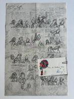 Kuifje - 1 Wenskaart 1983 - Ondertekend door Hergé - 1982, Nieuw