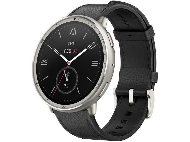 Amazfit Active 2 - Smartwatch - NFC - Rond - Zwart, Handtassen en Accessoires, Smartwatches, Zo goed als nieuw, Verzenden