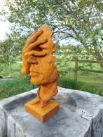 sculptuur, metal artistic statue The hidden face - 29 cm
