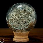 Grande Pyrite dorée naturelle Sphère/Druse- 1077.44 g, Verzamelen, Nieuw