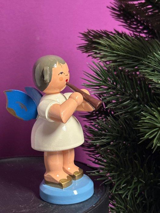 Kerstdecoratie Seiffen: Muziekengel met fluit, extra groot,, Divers, Noël