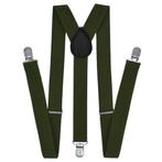 Fako Fashion® - Bretels - Effen - 100cm - Army Groen, Nieuw, Verzenden