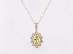 Ketting met hanger - 14 karaat Geel goud -  0.47ct. tw., Handtassen en Accessoires