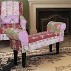 vidaXL Patchwork Bloemen design bankje, Verzenden, Nieuw