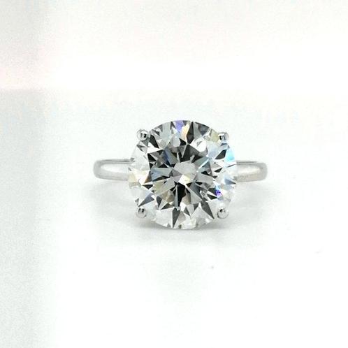 Zonder Minimumprijs - Ring - 14 karaat Witgoud -  5.01ct., Handtassen en Accessoires, Ringen