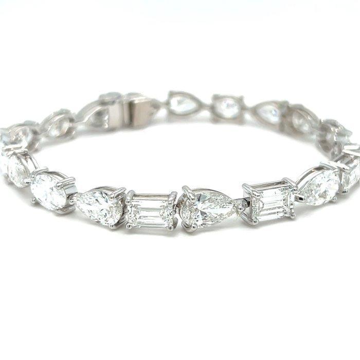 Armband - 14 karaat Witgoud - 20.60ct. tw. Diamant, Handtassen en Accessoires, Armbanden