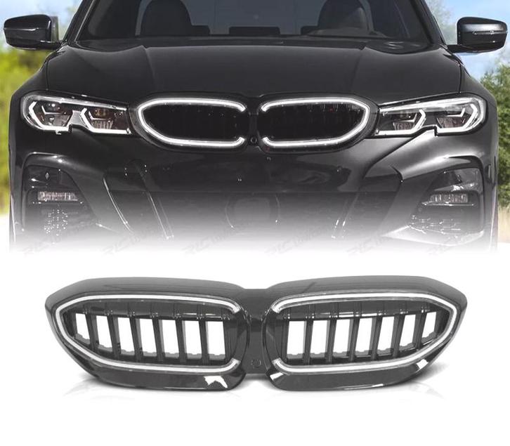 GRILLE BMW G20 G21 19-22 NOIR BRILLANT LED, Auto-onderdelen, Carrosserie, Verzenden