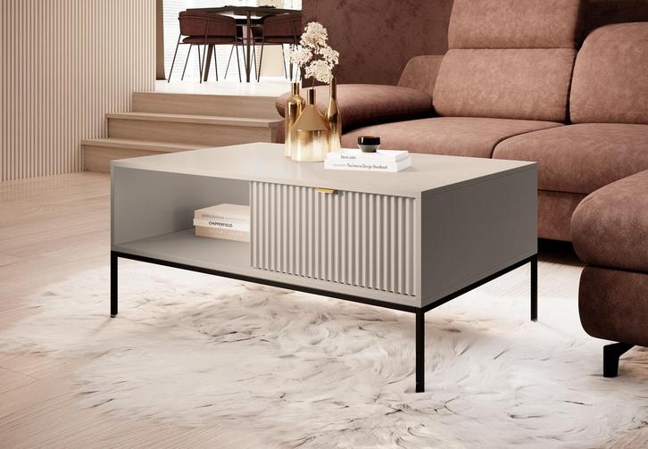 Meubella Salontafel Navil groen goud 104 cm, Huis en Inrichting, Tafels | Salontafels, Nieuw, 50 tot 100 cm, Minder dan 50 cm