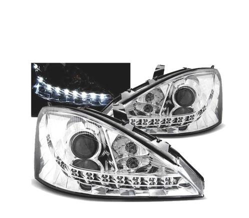 Phares Pour Ford Focus 98-01 Led Daylight Chromé, Autos : Pièces & Accessoires, Éclairage, Envoi