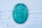 Zonder minimumprijs - Ring Platina - 21.38ct. tw. Smaragd -, Nieuw