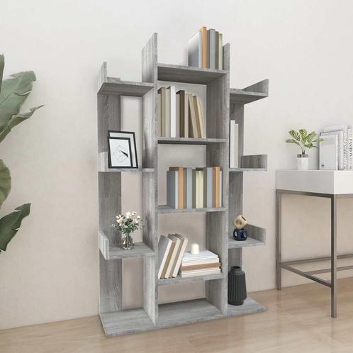 vidaXL Boekenkast 86x25,5x140 cm bewerkt hout grijs sonoma, Huis en Inrichting, Kasten | Boekenkasten, Nieuw, Verzenden