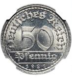 Duitsland, Weimar Republiek 50 Pfennig 1921 - NGC MS65