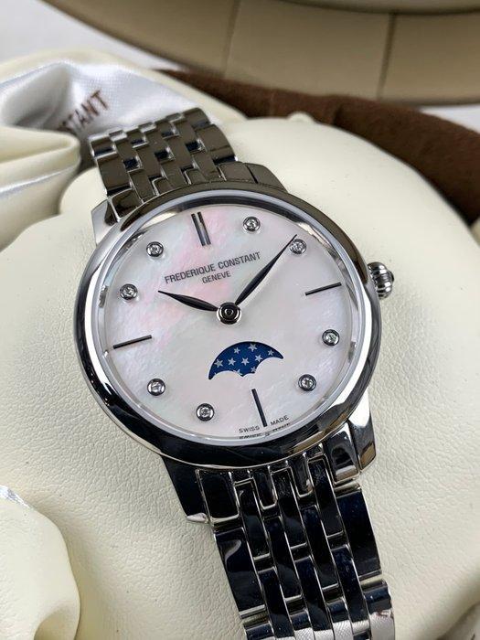Frédérique Constant - Slimline Moonphase Mother of Pearl, Handtassen en Accessoires, Horloges | Heren