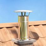 vidaXL Rain Cover Schoorsteen Zilver 35 x 35 x 20 cm, Huis en Inrichting, Kachels, Verzenden, Nieuw