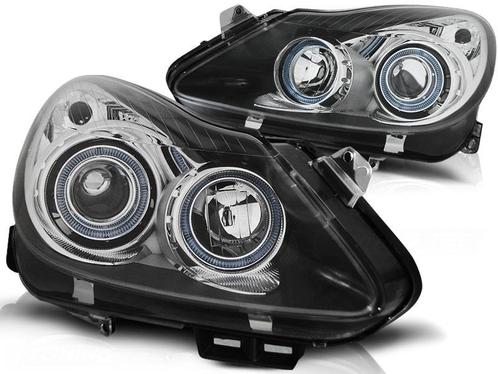 Koplampen - Opel Corsa D 04.2006-2011 - angel eyes - dual..., Auto-onderdelen, Verlichting, Nieuw, Ophalen of Verzenden