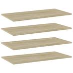 vidaXL Wandschappen 4 st 80x40x1,5 cm spaanplaat sonoma, Huis en Inrichting, Woonaccessoires | Wandplanken en Boekenplanken, Verzenden
