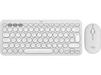 Logitech - Draadloos toetsenbord + muis - Azerty - Wit, Verzenden, Logitech, Draadloos, Nieuw