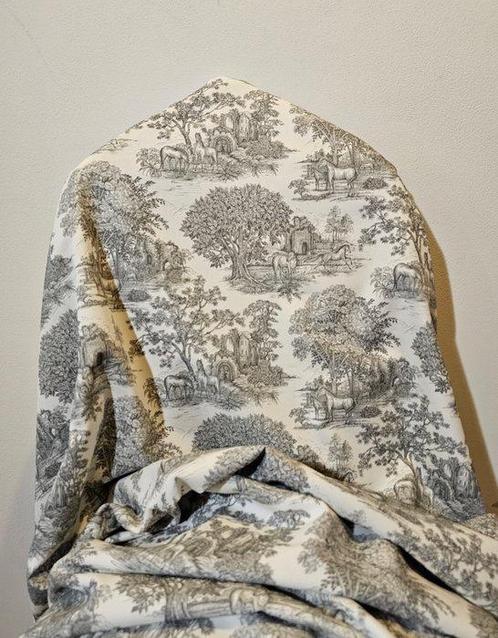 Tissu Toile de Jouy Country Original - 300x280cm - Chevaux, Antiquités & Art, Tapis & Textile