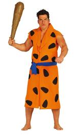 Fred Flintstone Kostuum Zwart Oranje Heren, Nieuw, Verzenden